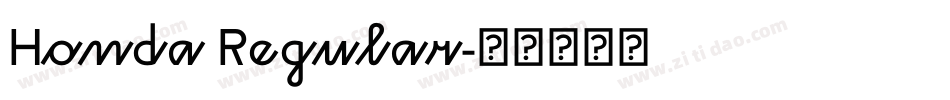 Honda Regular字体转换